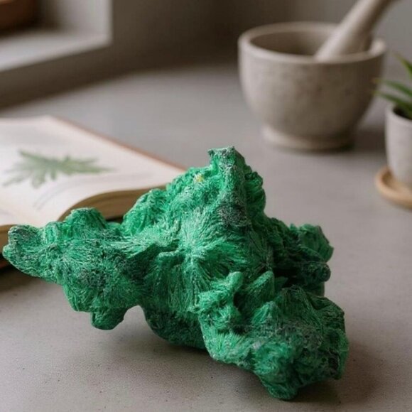 Natural Flowery Malachite ✦ Velvet Green Crystal Specimen ✦ Healing Stone 38g - Picture 10 of 12